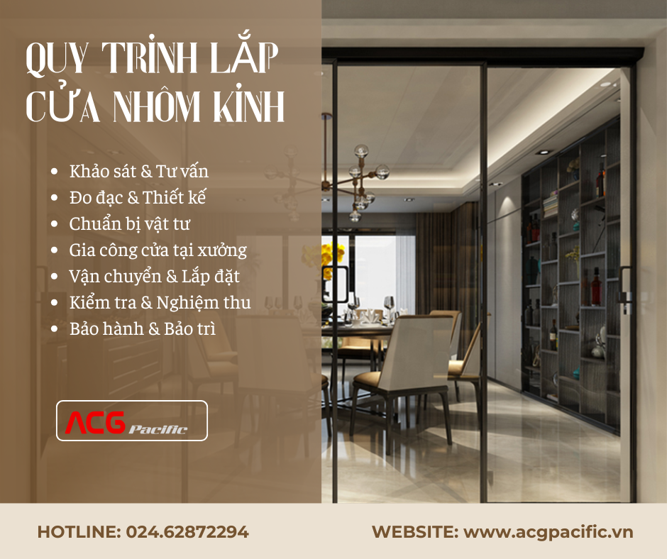 Quy trình lắp đặt cửa nhôm kính chuyên nghiệp ACG Pacific: Bí quyết cho ngôi nhà hoàn hảo