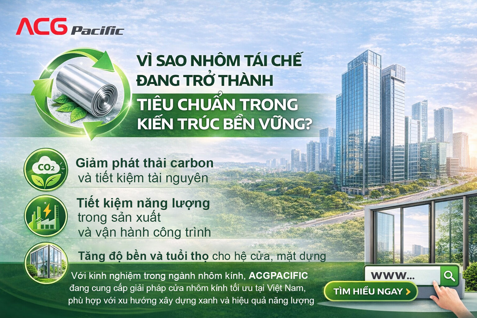 Vì Sao Nhôm Tái Chế Đang Trở Thành Tiêu Chuẩn Mới Của Cửa Nhôm Kính Cao Cấp?