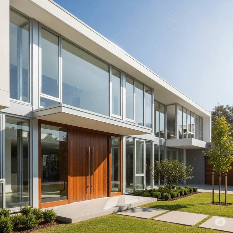 Cửa nhôm kính cao cấp giúp giảm tiêu hao năng lượng nhờ tận dụng ánh sáng tự nhiên.