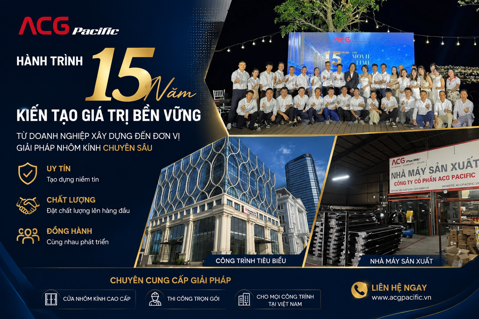 Hành trình 15 năm của ACGPACIFIC: Từ doanh nghiệp xây dựng đến đơn vị giải pháp nhôm kính chuyên sâu
