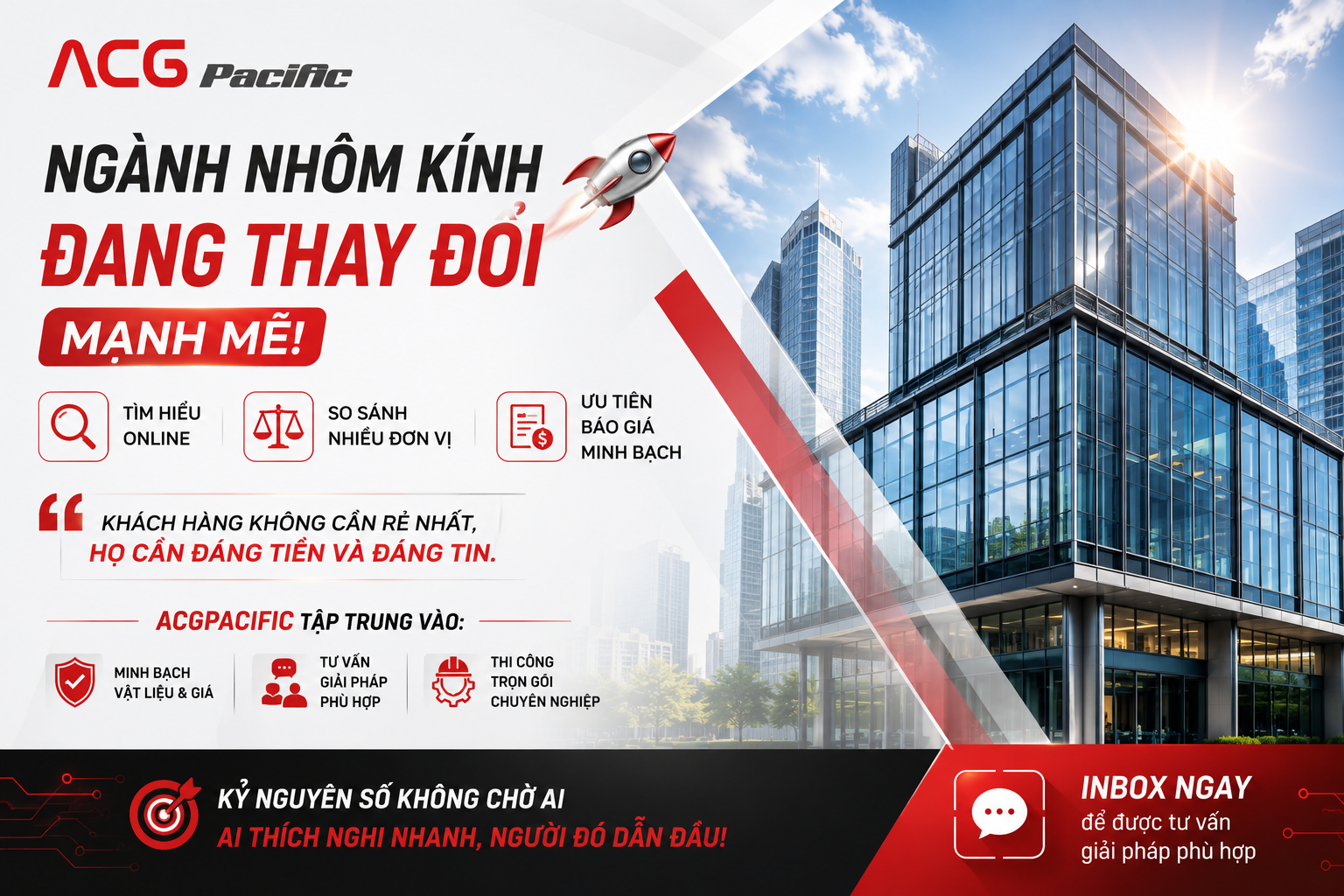 Ngành nhôm kính Việt Nam bước vào “kỷ nguyên số”: Xu hướng bán hàng online và minh bạch giá