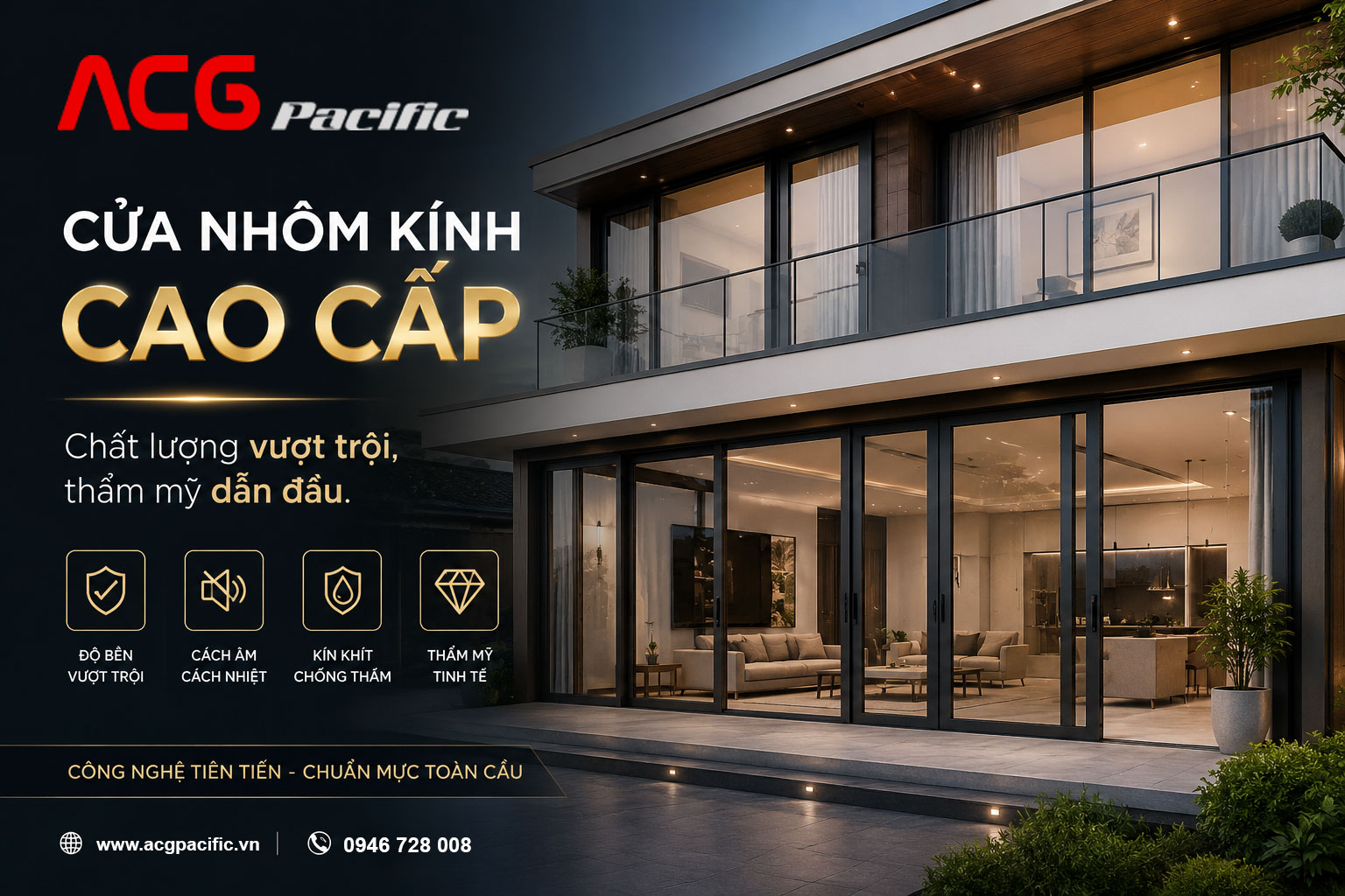 Cửa nhôm kính cao cấp - Chất lượng vượt trội, thẩm mỹ dẫn đầu