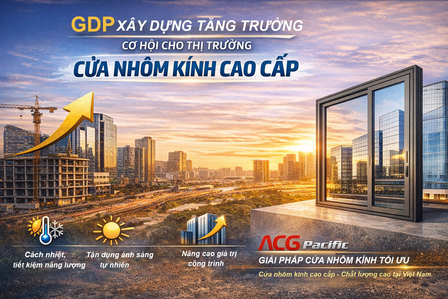 VÌ SAO GDP NGÀNH XÂY DỰNG TĂNG LẠI KÉO THEO NHU CẦU CỬA NHÔM KÍNH CAO CẤP?