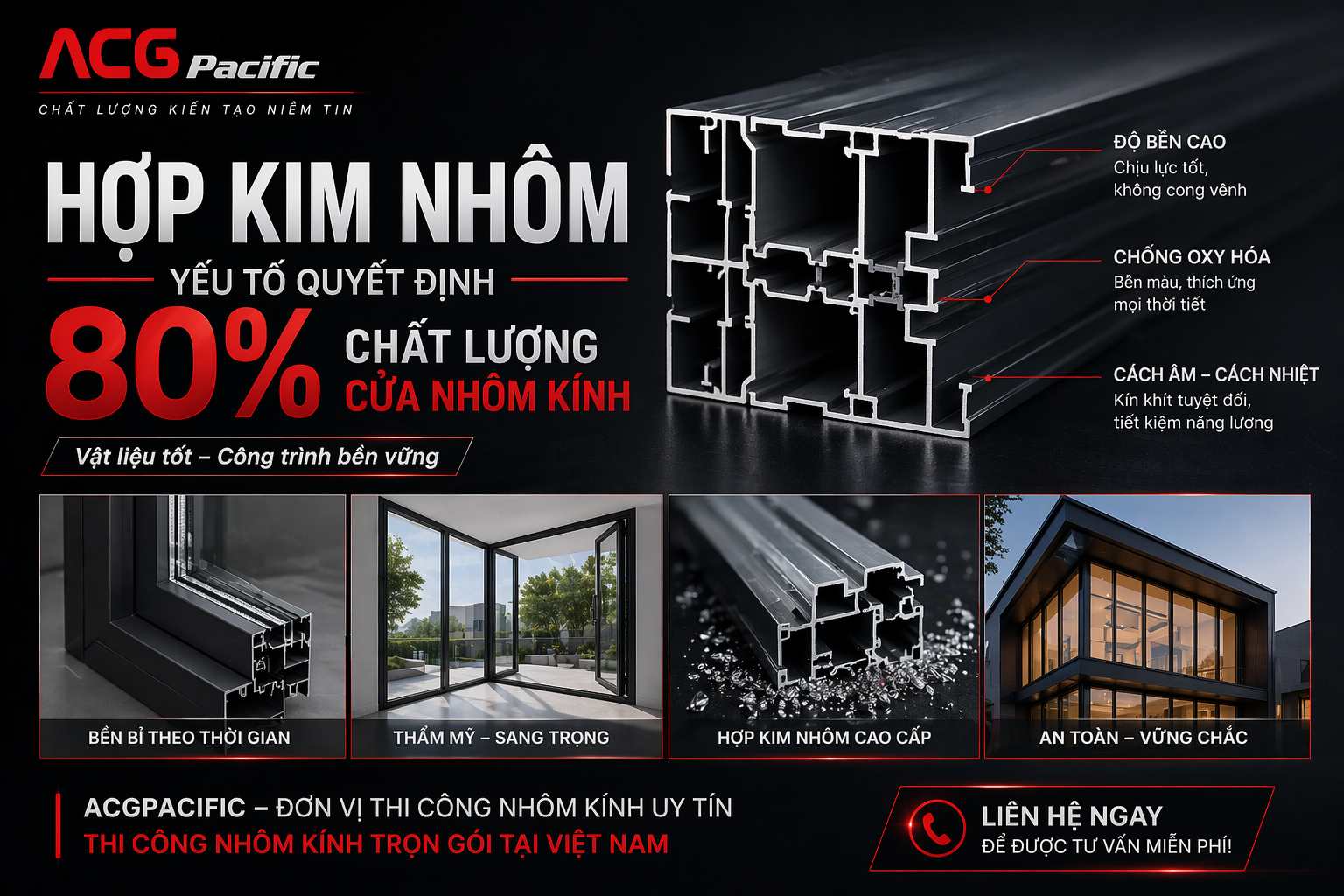 Hợp kim nhôm là gì? Vì sao quyết định 80% chất lượng cửa nhôm kính