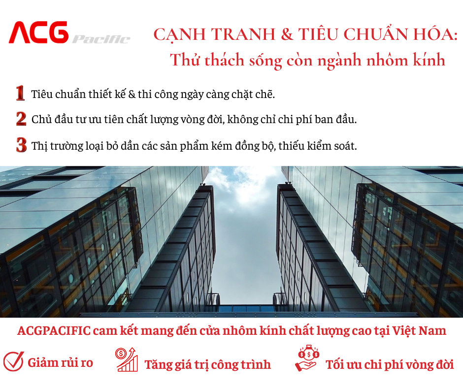 Doanh nghiệp nhôm kính trước áp lực cạnh tranh & tiêu chuẩn hóa: Ai sẽ trụ vững?