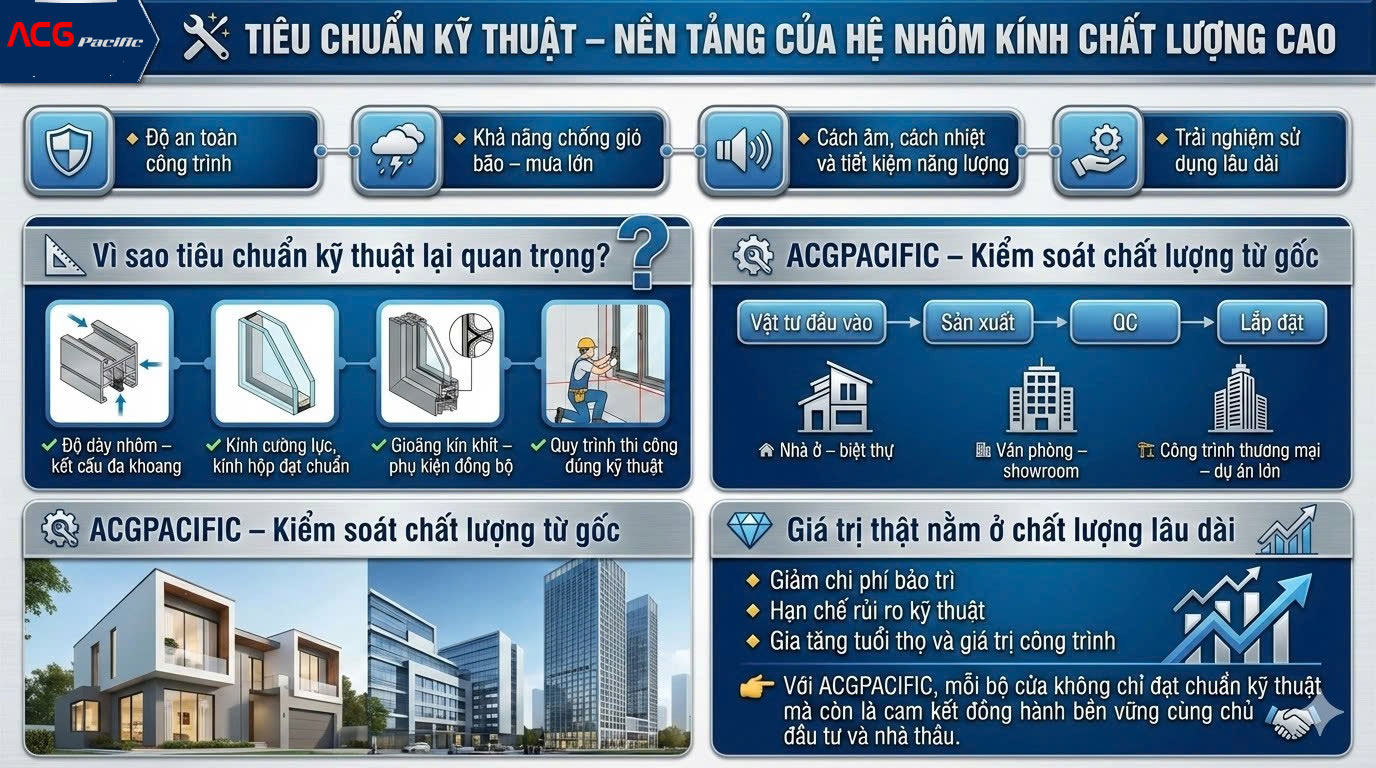 Tiêu chuẩn kỹ thuật - Nền tảng của hệ nhôm kính chất lượng cao